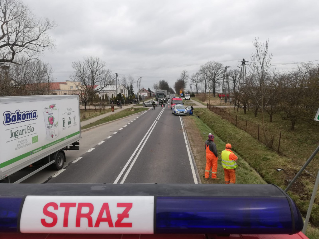 Zdarzenie drogowe w miejscowości Łaguny