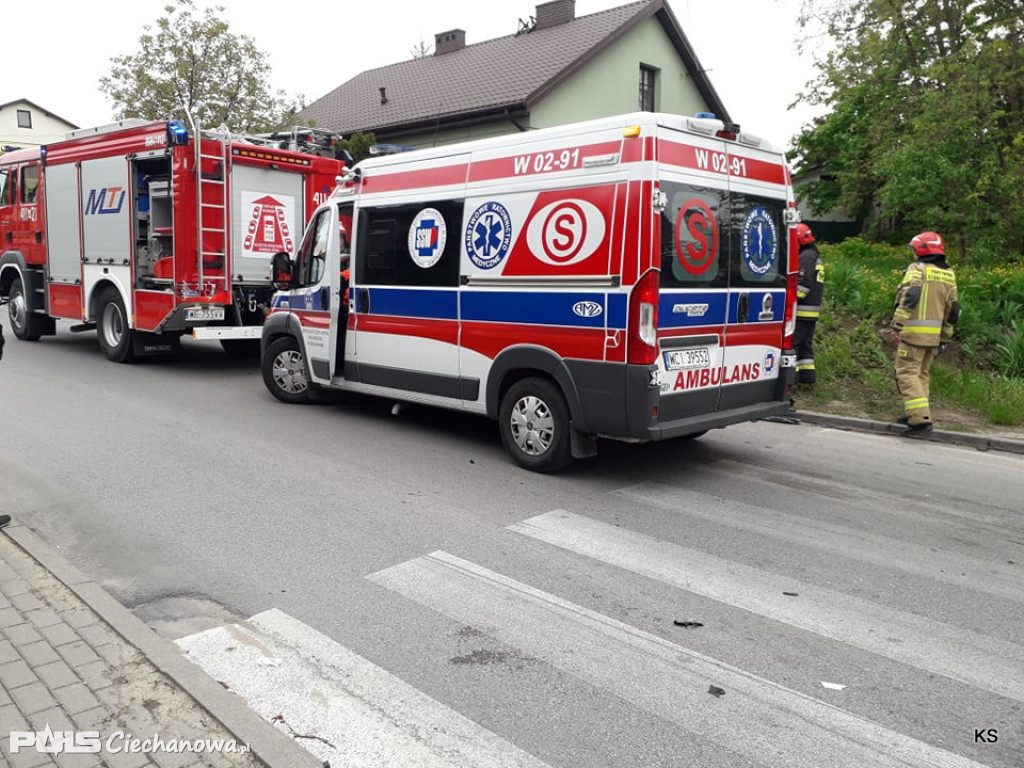 Wypadek na skrzyżowaniu ulicy Widnej z ulicą Czarnieckiego