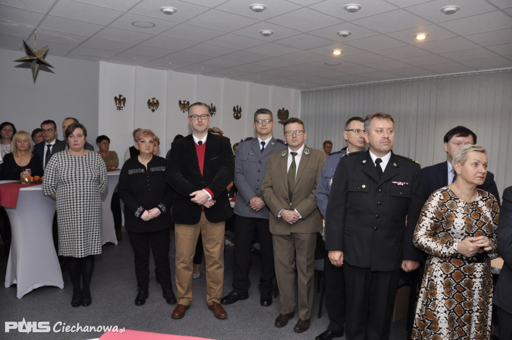 Spotkanie wigilijne w Starostwie Powiatowym w Ciechanowie - 2019