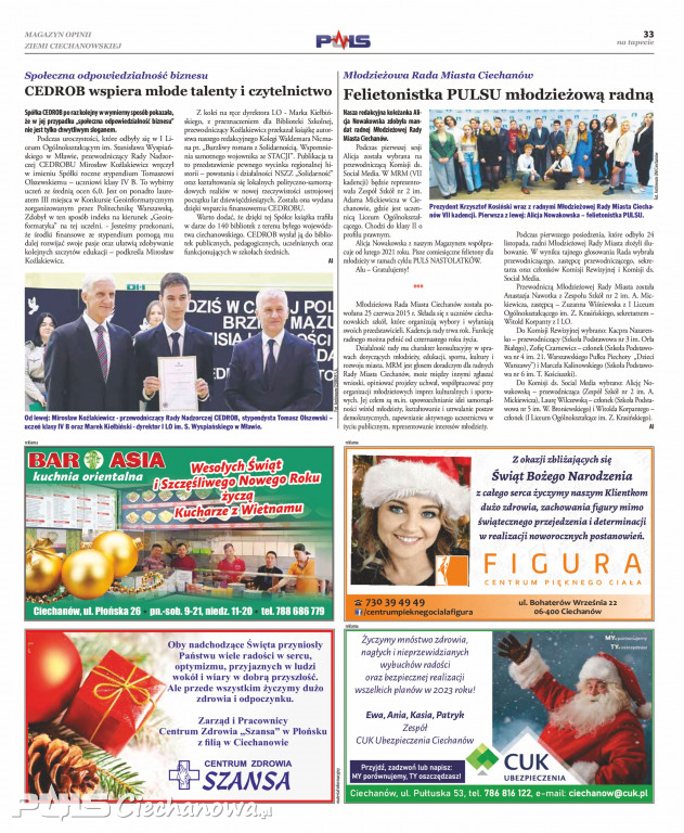 Grudniowe wydanie gazety PULS Ciechanowa!