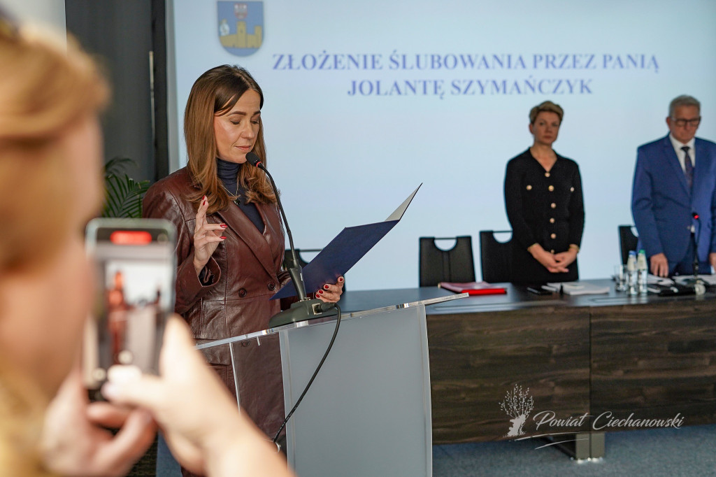Ślubowanie w Radzie Powiatu Ciechanowskiego
