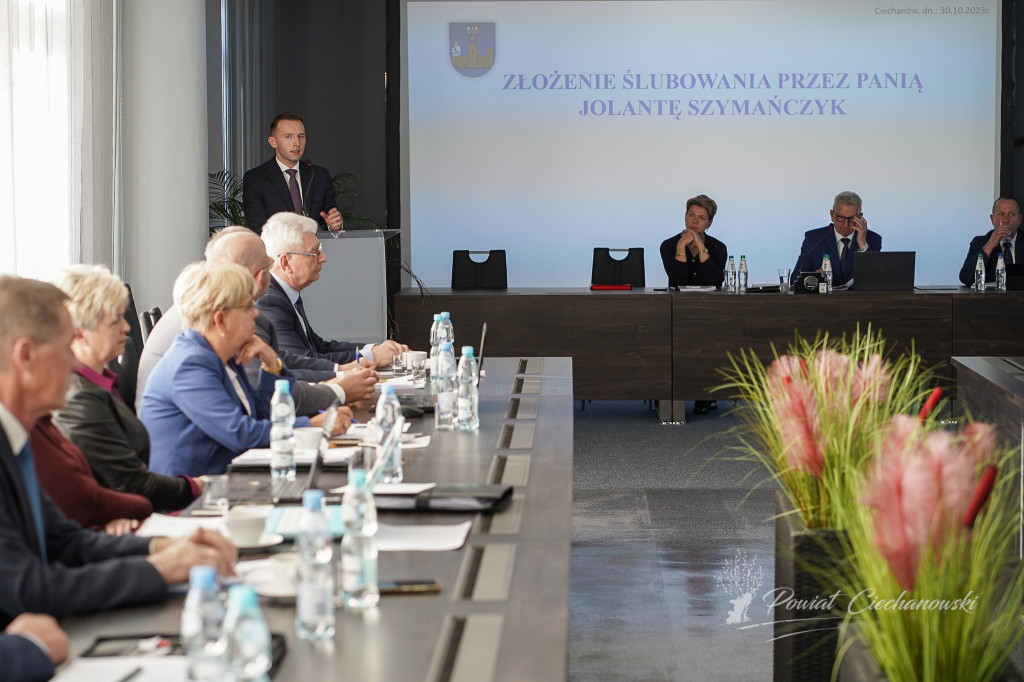 Ślubowanie w Radzie Powiatu Ciechanowskiego