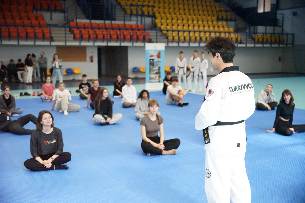 Młodzież z miast partnerskich w Ciechanowie