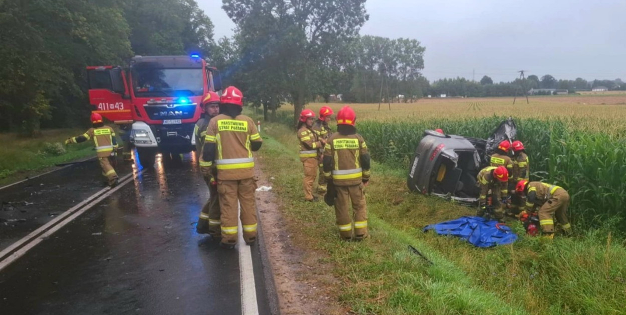 Wypadek drogowy w Niestumiu/KPP Ciechanów