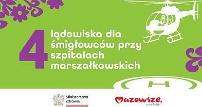 Mazowieckie szpitale dostaną pieniądze na lądowiska