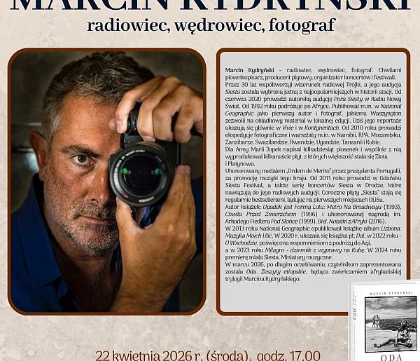 Marcin Kydryński - radiowiec, wędrowiec, fotograf gościem spotkania w MBP