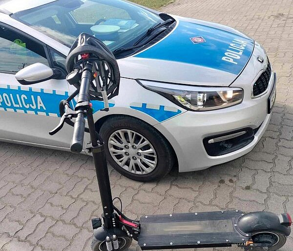 Kolizja z udziałem rowerzysty i użytkownika hulajnogi