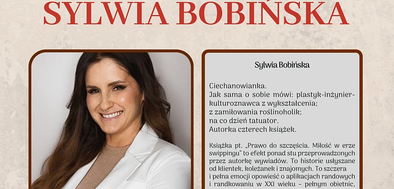Zaproszenie na spotkanie z Sylwią Bobińską w MBP