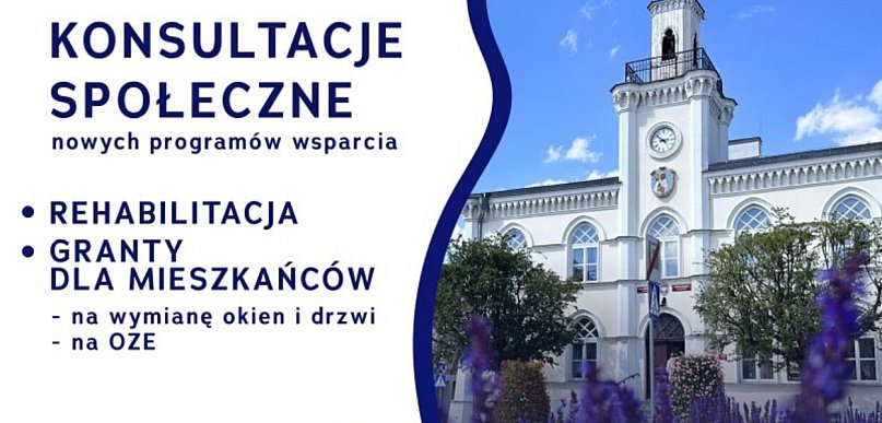 Rehabilitacja i granty dla mieszkańców - konsultacje w ratuszu