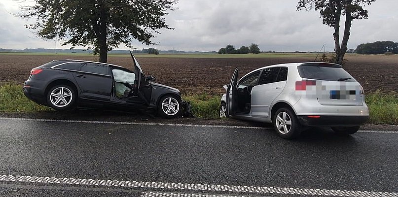 Uderzył w jadący z naprzeciwka pojazd. 10-latka przewieziona do szpitala - 29213