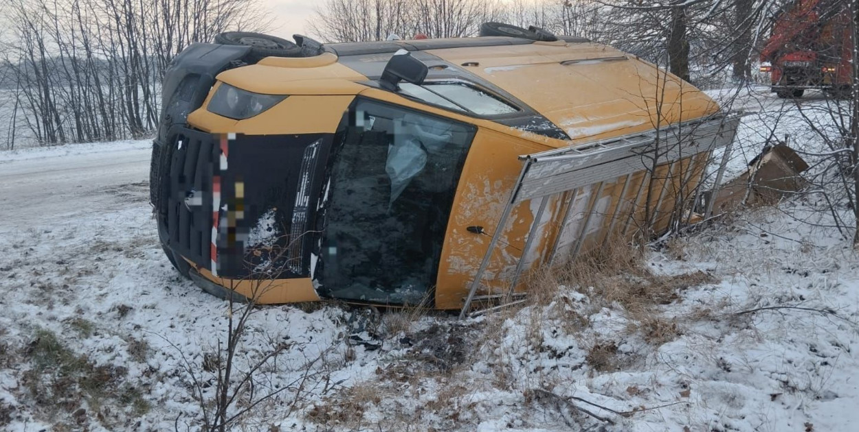 Zdarzenie drogowe w Sońsku na ul. Ciechanowskiej. Fot. KPP Ciechanów