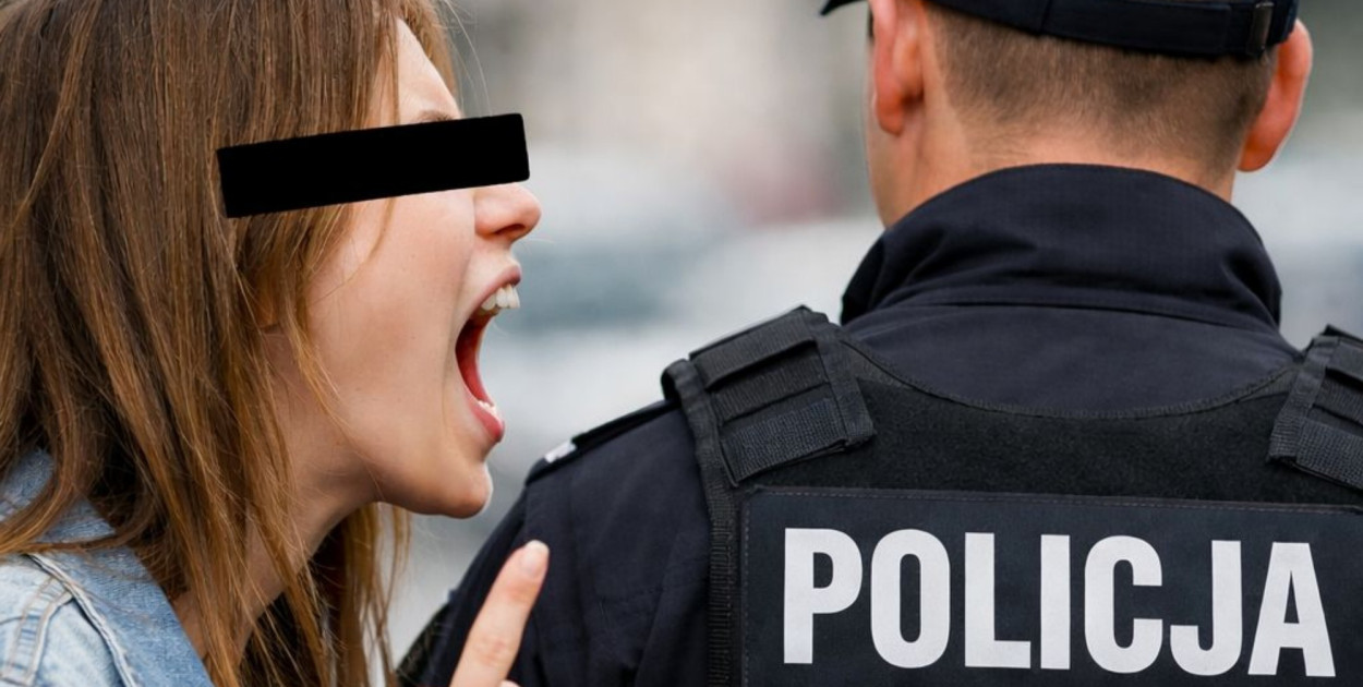 Protestująca zatrzymana za znieważenie policjanta