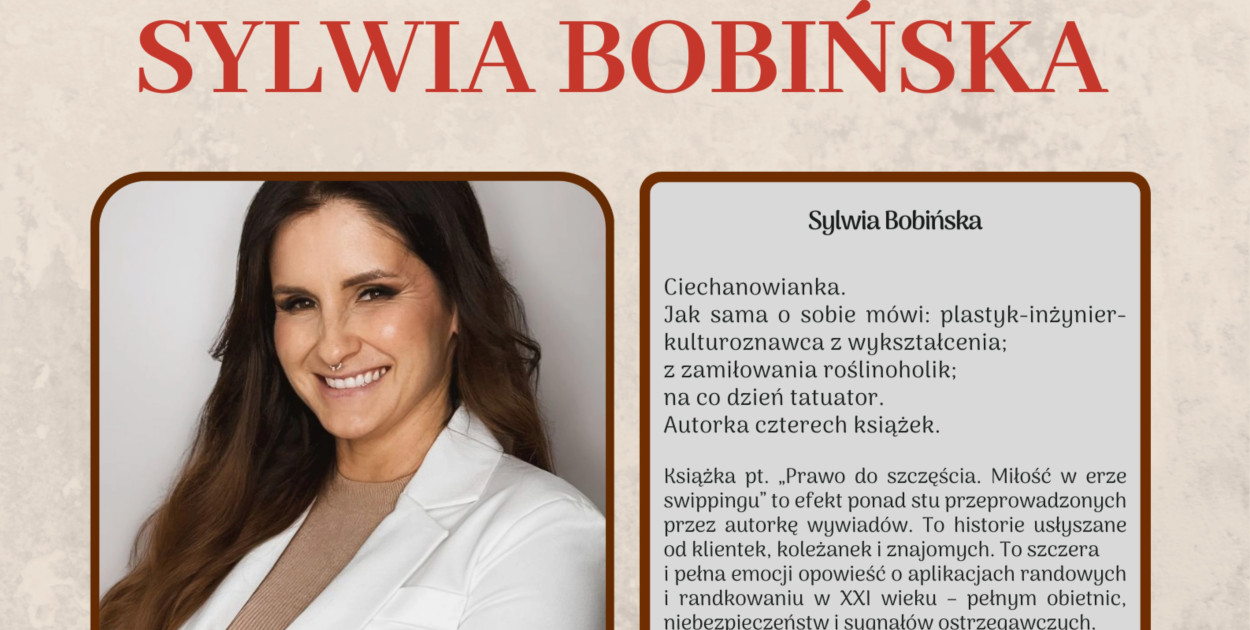 Zaproszenie na spotkanie z Sylwią Bobińską w MBP